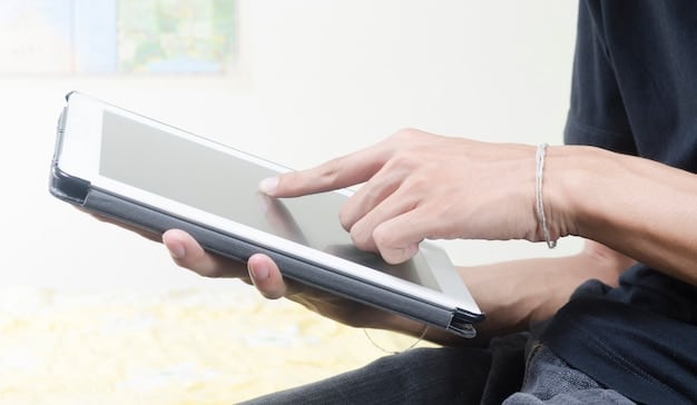 A person holding a foldable phone in flex mode, with a video call active on the top half of the screen and chat controls on the bottom. Shows practical use.