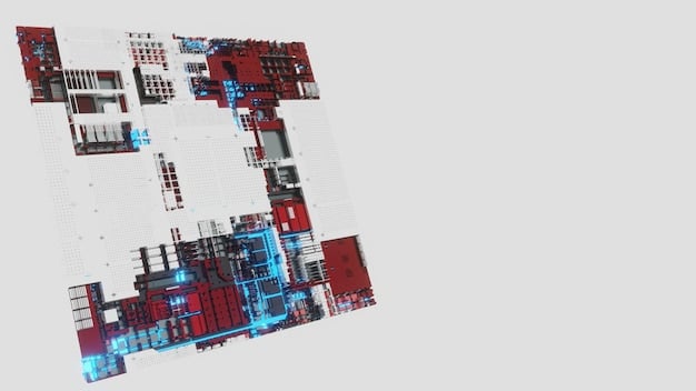 A diagram illustrating the architectural layout of a hypothetical NVIDIA RTX 5000 series GPU, highlighting key components such as CUDA cores, Tensor cores, and memory controllers.