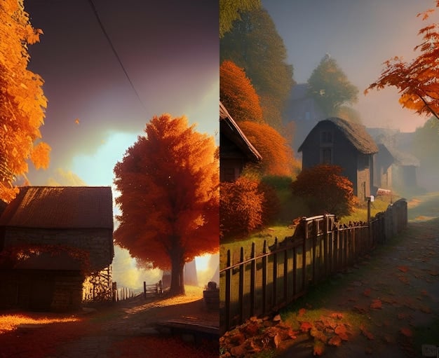 A side-by-side comparison screenshot showing a game scene. On one side, the scene is rendered with native resolution and no FSR. On the other side, the same scene is rendered with FSR 3 enabled, highlighting differences in detail and clarity. Zoom in on textures and edges to show the impact.
