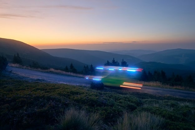 An autonomous tractor tilling a vast field at dusk, with its integrated sensor systems clearly visible, showcasing technology working in harmony with agriculture.